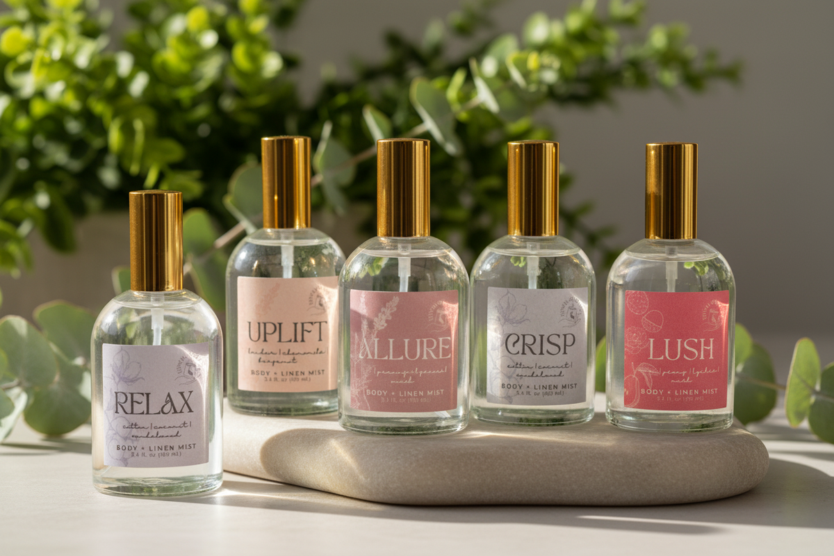 Eunoia Body + Linen Mist Collection Group Photo
